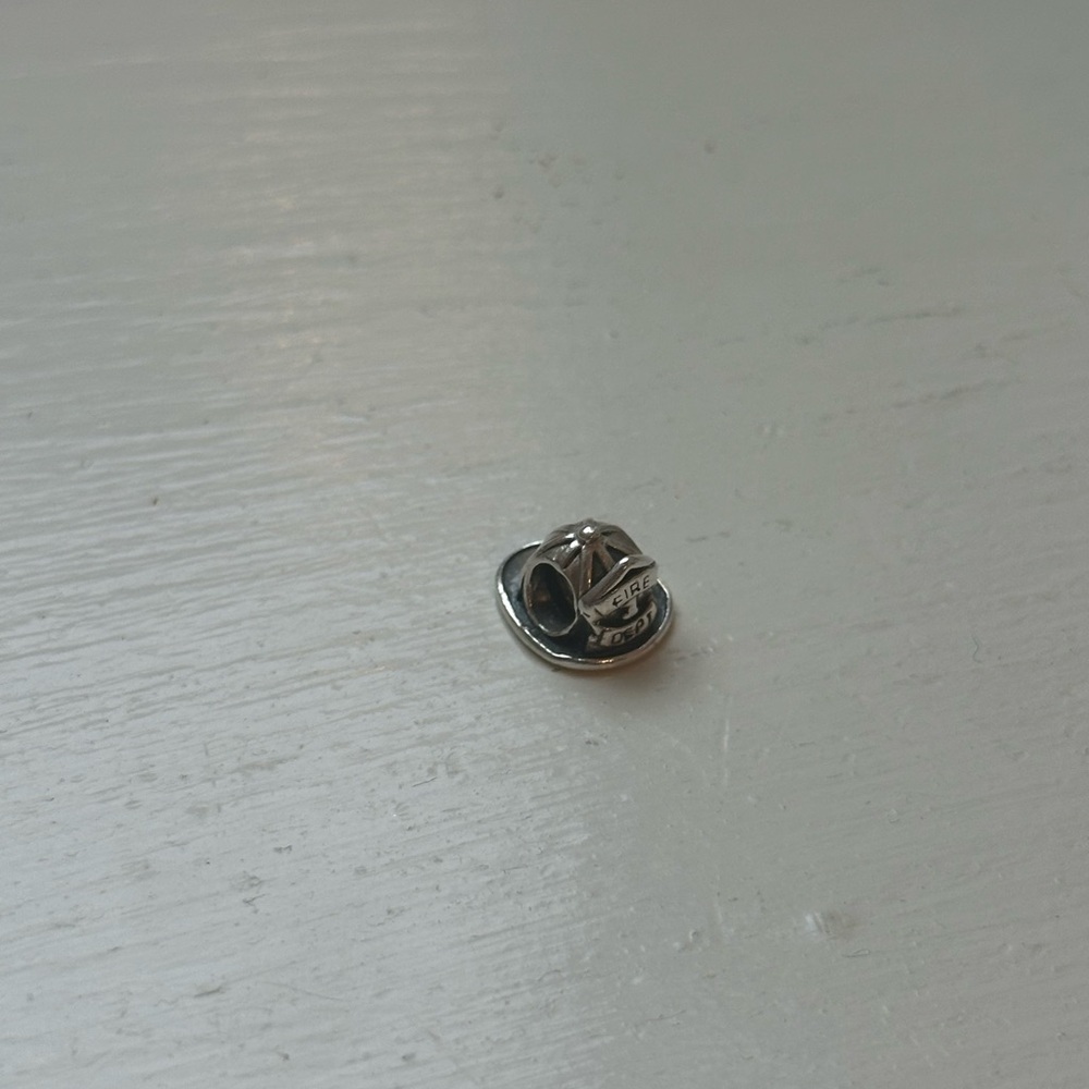 Silver Firefighter Charm for Pandora Bracelet. Sterling silver!!